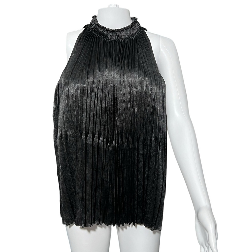 Nine West - Womens Sleeveless Pleated Top Sz LG